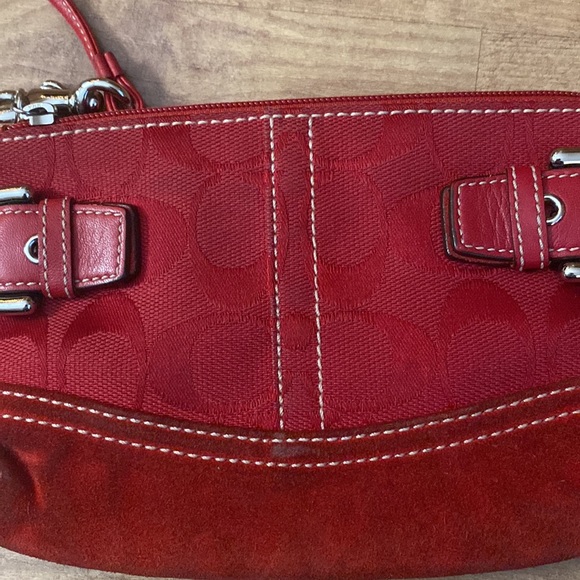 Red Coach Wristlet - Picture 3 of 6